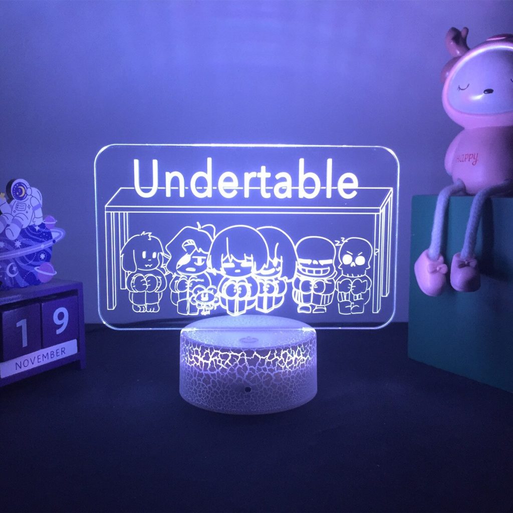 16 color Nightlight Game Undertale Sans Led Table Lamp Figure Bedside Lamp for Bedroom Decor Kids 1 - Undertale Merchandise