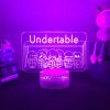 16 color Nightlight Game Undertale Sans Led Table Lamp Figure Bedside Lamp for Bedroom Decor Kids 3 - Undertale Merchandise