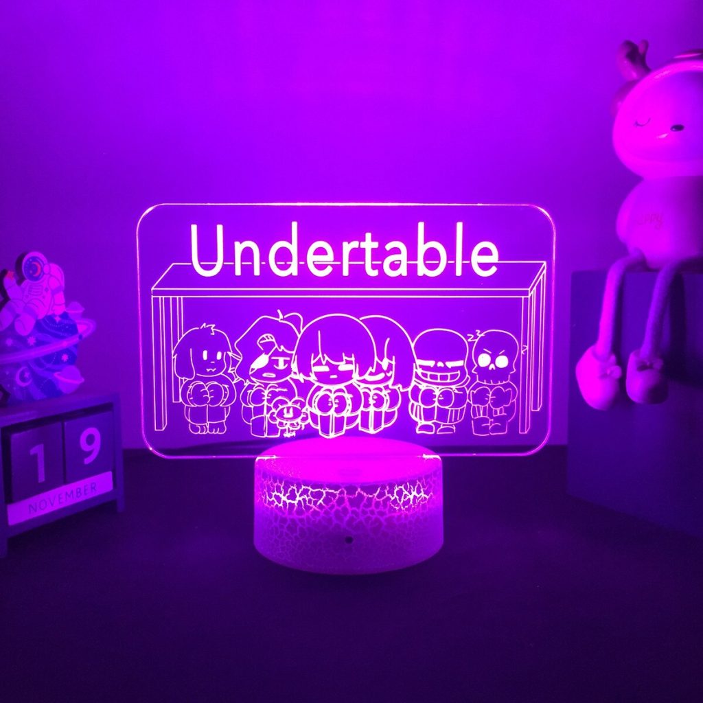 16 color Nightlight Game Undertale Sans Led Table Lamp Figure Bedside Lamp for Bedroom Decor Kids 3 - Undertale Merchandise