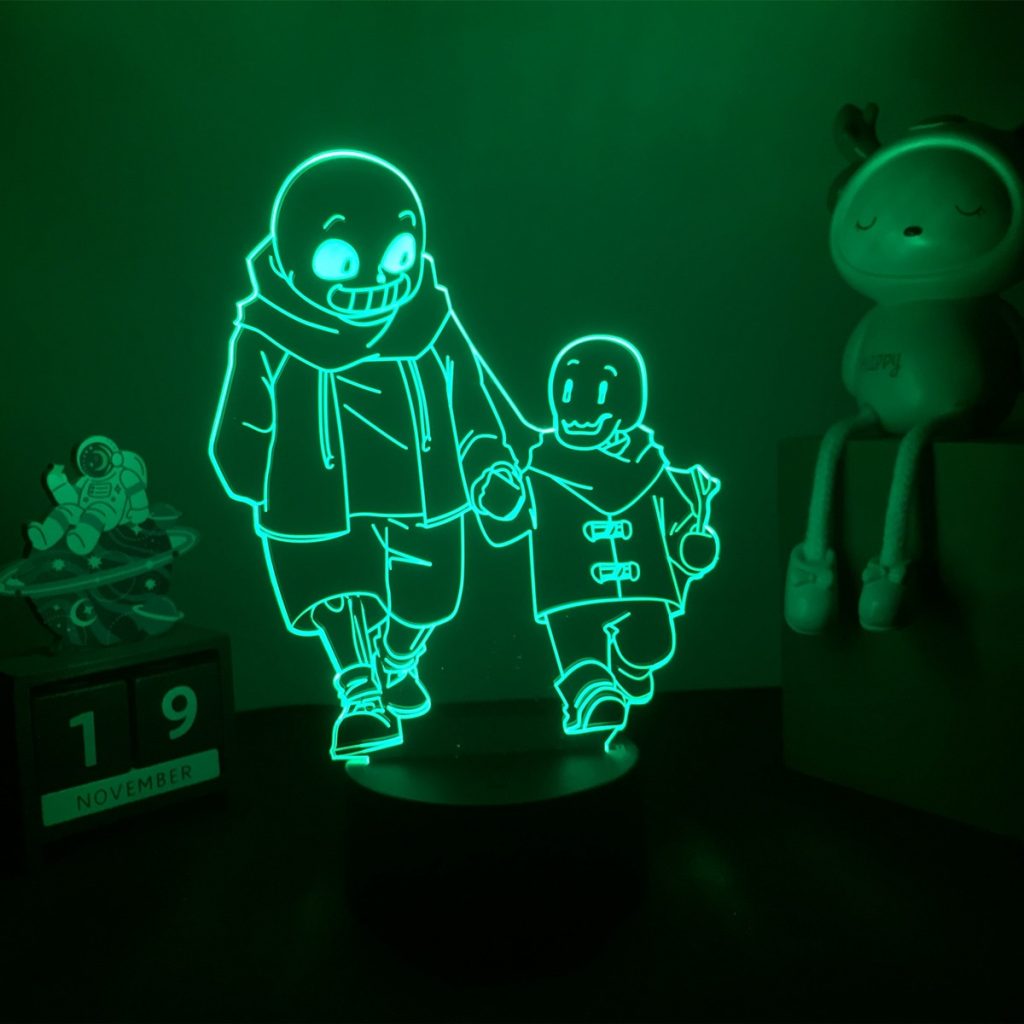 3D LED Night Light Game Undertale Sans Figure For Child Kids Birthday Xmas Gift Bedroom Decor - Undertale Merchandise