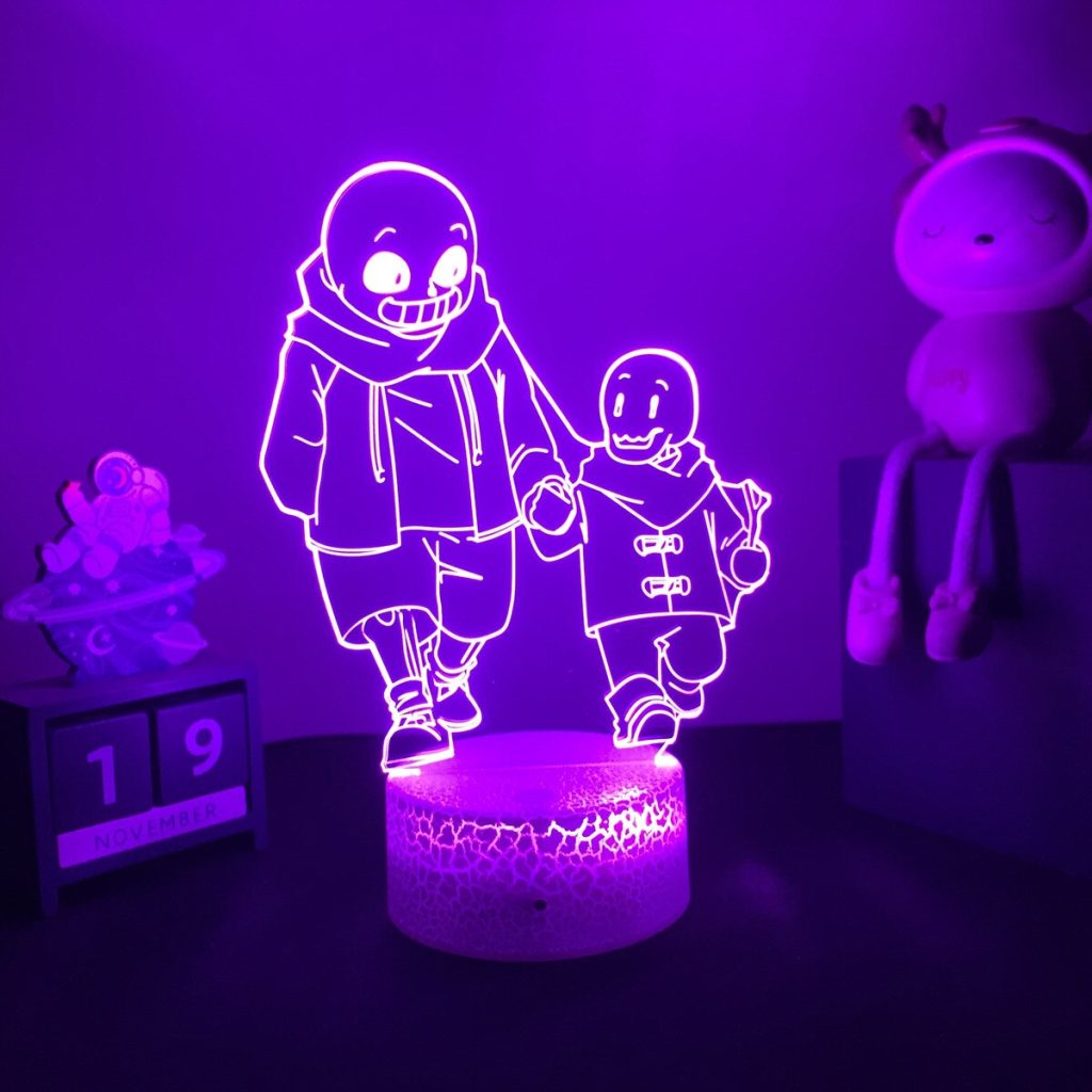 3D LED Night Light Game Undertale Sans Figure For Child Kids Birthday Xmas Gift Bedroom Decor 4 - Undertale Merchandise