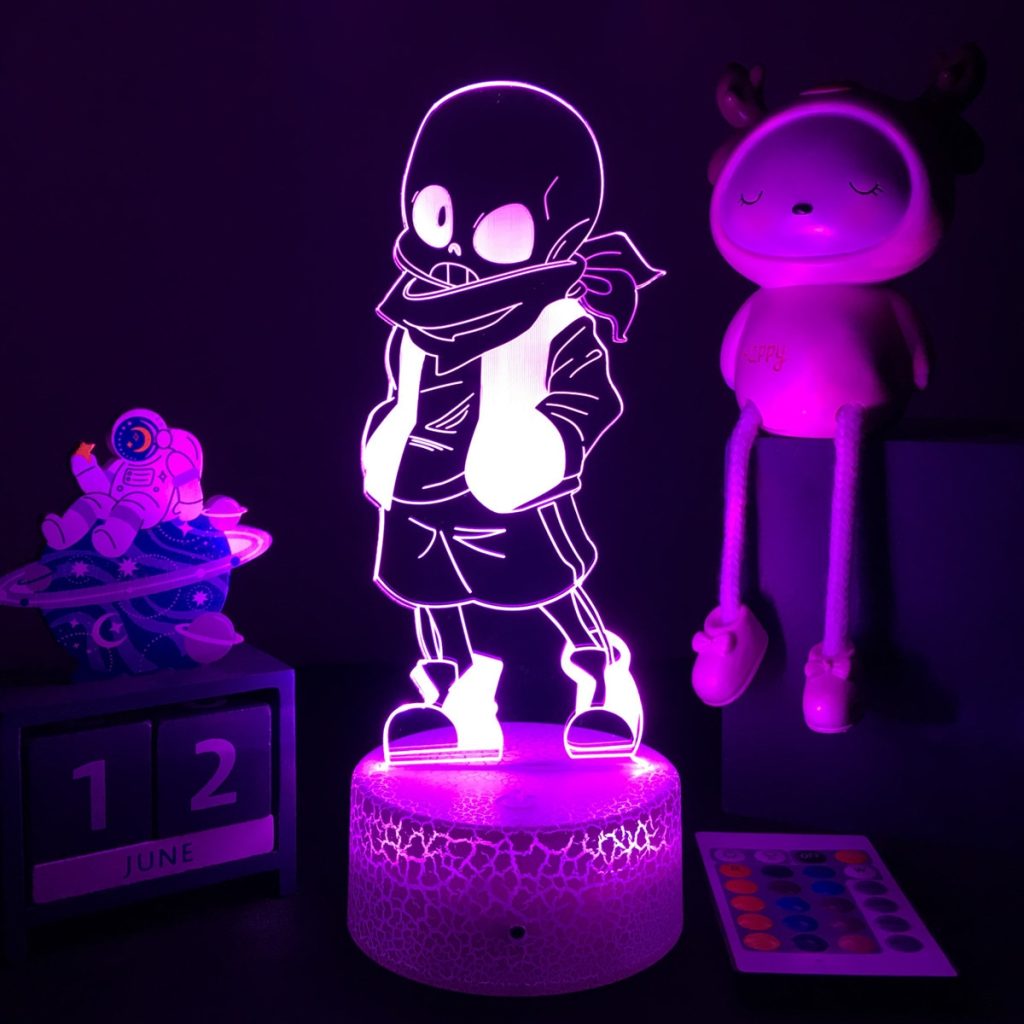 Game Nightlight Undertale Led Night Light Sans Figure Bedside Lamp for Bedroom Decor Child Kids Birthday - Undertale Merchandise