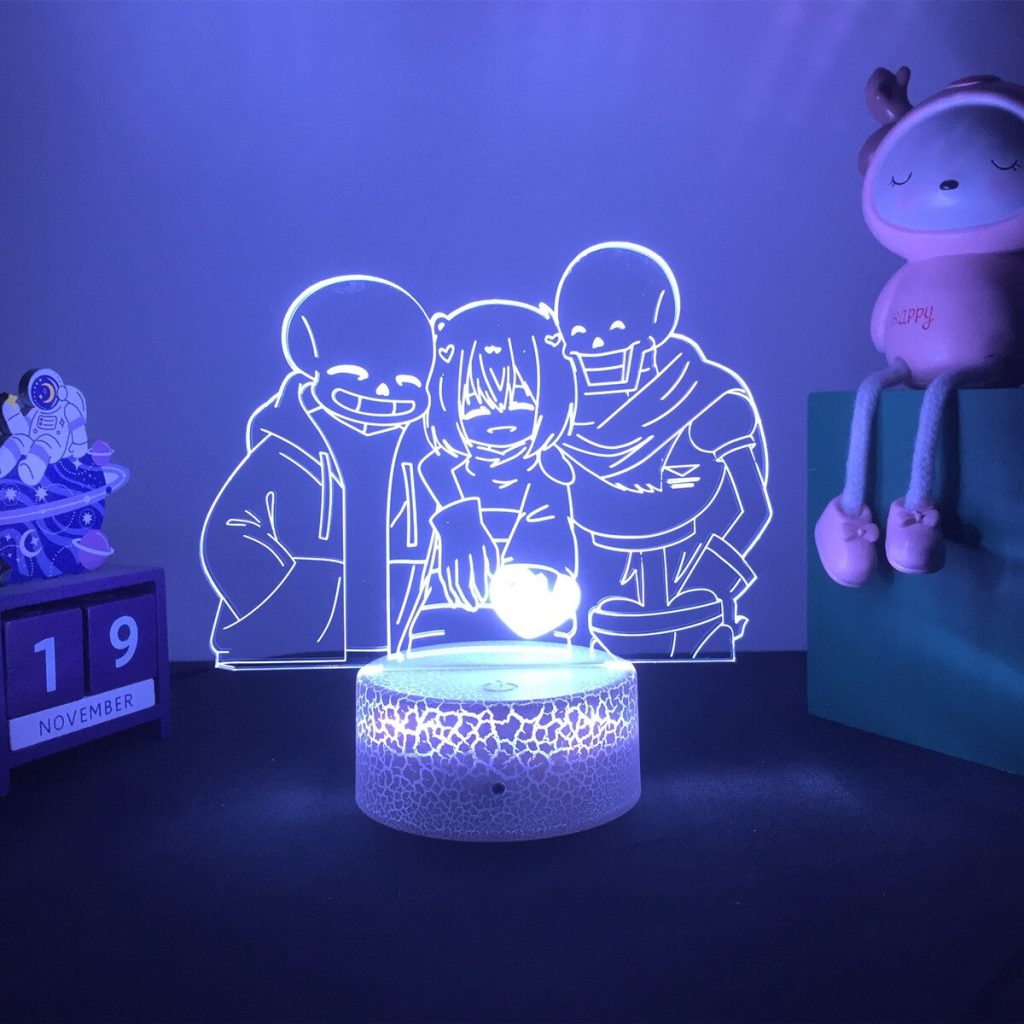 Hot Game Undertale 3d lamp Chara and Papyrus LED night light for kids Birthday Gift Room 2 - Undertale Merchandise