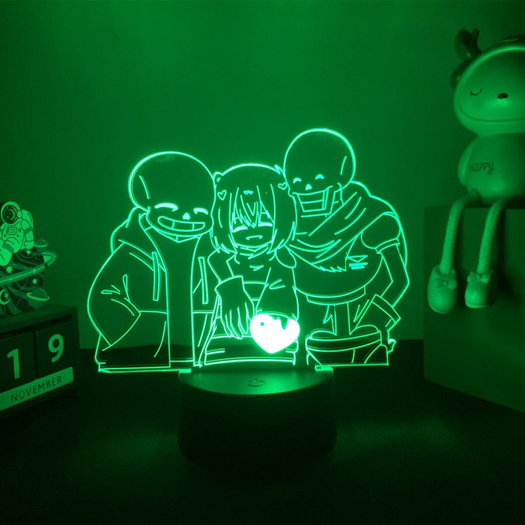 Hot Game Undertale 3d lamp Chara and Papyrus LED night light for kids Birthday Gift Room 4 - Undertale Merchandise