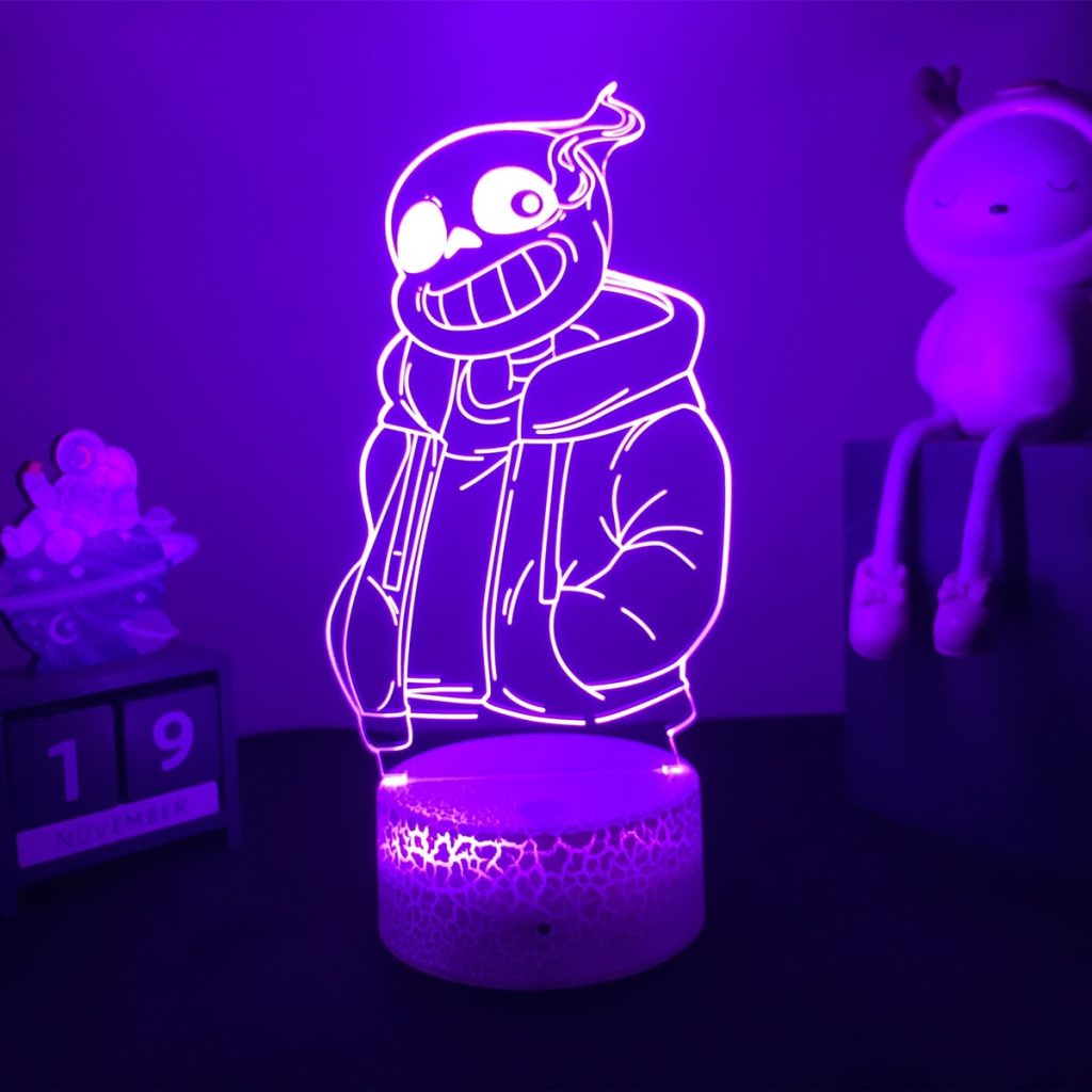 Led Night Light 16color 3D lamp Game Undertale Sans Figure Bedside Lamp for Bedroom Decor Kids 5 - Undertale Merchandise