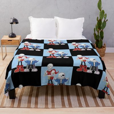 Papyrus And Sans Throw Blanket Official Undertale Merch