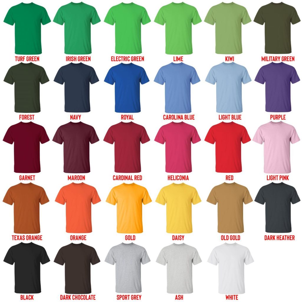 t shirt color chart - Undertale Merchandise